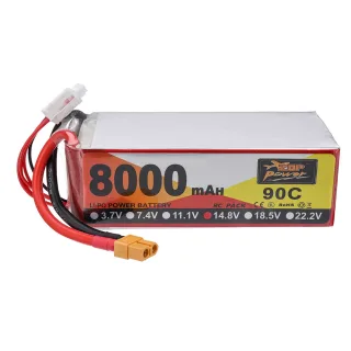ZOP POWER 14.8V 8000mAh 90C 4S LiPo Battery XT60 Plug for RC Drone