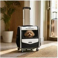 HTI-Living Tiertransporttasche Haustier Transporttasche mit Trolley und Rucksackfunktion