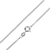 unbespielt Silberkette Halskette 1,4 mm Flachpanzerkette diamantiert 925 Silber 60 cm, Silberschmuck für Damen und Herren