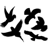 Gardigo Aufkleber Gardigo Vogel Silhouetten 5 er Set