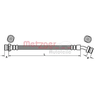 Metzger Bremsschlauch hinten rechts Kia Sorento 1 4110833