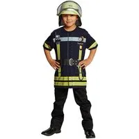 Party x People Kostüm Spieleshirt Feuerwehr blau Feuerwehrmann