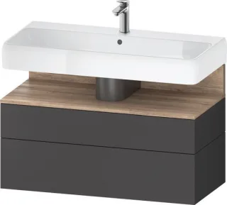 Duravit Qatego Waschtischunterbau wandhängend Graphit Matt 990x470x590 mm - QA4395055490010 QA4395055490010
