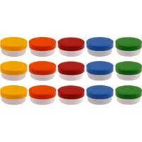 Doserie Kuhn Dose für Salben, Cremes oder Kleinigkeiten (Füllvolumen 12 ml (flach), Höhe 19 mm, 15 St., Salbendosen mit passenden Deckeln), Cremedose, Salbenkruke