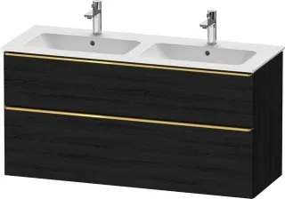 Duravit D-Neo Waschtischunterbau wandhängend Eiche Schwarz Matt 1280x462x625 mm - DE4365034160000 DE4365034160000