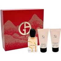 Giorgio Armani Duft-Set Si, 3-tlg., Eau de Parfum, Bodylotion, Duschgel,