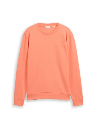 Tom Tailor - Sweatshirt mit Rundhalsausschnitt wild coral - Gr. - M
