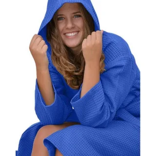 ARTG - "Robezz" Morgenmantel mit Kapuze für Damen (wahres Blau)