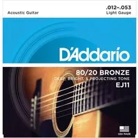 Daddario Saiten, EJ11 12-53 80/20 Bronze Light - Westerngitarrensaiten