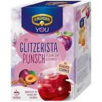 Krüger Tee, Krüger Glitzerista Punsch Pflaume Zimt 10 x 20g Packung 200g