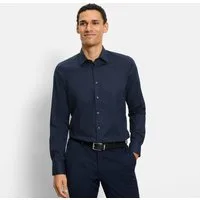 OLYMP Langarmhemd Level Five Under-Button-down-Kragen, Businesshemd, body fit, fein strukturiert