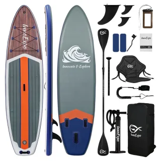 [EU Direct] InnoExpo 350*89*15CM Load 230kg Inflatable Stand Up Paddle Board With Seat Anti-slip Stable Surfboard For So