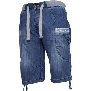 Elastische Herren-Denim-Shorts| Enzo Designer Menswear