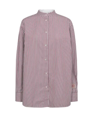 MOS MOSH - MMKaris Slim Stripe Shirt cabernet - Gr. - M