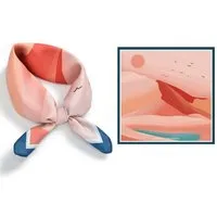 Zaewry Seidentuch Stirnband Quadratischer Haar-Bandanas-Schal für Damen