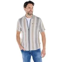 Engbers Kurzarmhemd Herren Kurzarm-Overshirt in Strickoptik, Beige