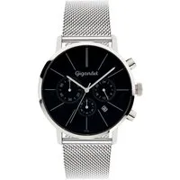 Gigandet Chronograph Herrenuhr, Armbanduhr, Damenuhr, 42mm, MINIMALISM G32-006, Mineralglas, Datumsanzeige, Edelstahlband, 3bar/30m wasserdicht