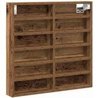 vidaXL Regal Vitrine Wandhalterung Altholz 60 x 8,5 x 58 cm Holzwerkstoff, 1-tlg.
