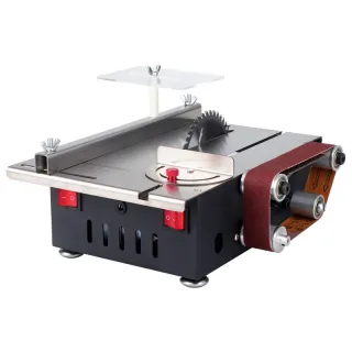2-in-1 Mini Table Saw With Belt Sander 200W Portable Benchtop Saw 4-Inch Blade 0-180° Angle For Woodworking DIY Cutting