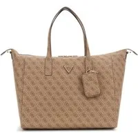 Guess Umhängetasche GUESS Weekender Shopper Latona Latte Logo (1, 1-tlg., 1)