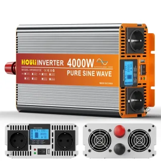 [EU Direct] HOULI Pure Sine Wave Inverter 2000W(Peak 4000W) DC 12V To AC 220V High Power Solar Power Converter For RV Ho