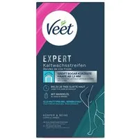 Veet Kaltwachsstreifen EXPERT, 40 St., für Körper & Beine, - zur Haarentfernung für alle Hauttypen inkl. sensibler Haut