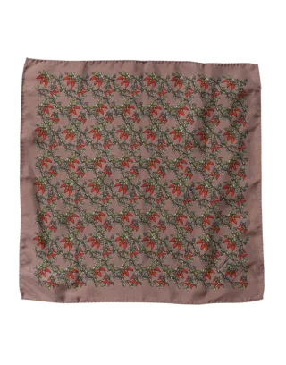 Braunes Chilis-Seidentuch Herren Foulard Schal