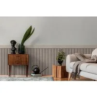 living walls Vliestapete Wallpanel Tapete Wandpaneele Mustertapete Holzpaneele Natur, strukturiert, matt, (1 St), Vliestapete Holz-Optik für Schlafzimmer Küche Wohnzimmer Wandpaneele