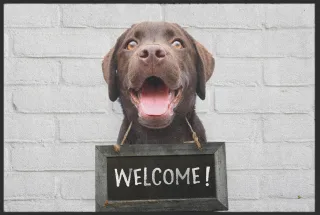 Fussmatte Welcome Hund 10196 | Größe: 60 cm x 45 cm