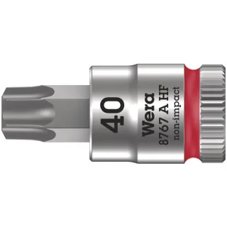 Wera 8767 A HF TORX Zyklop Bitnuss mit 1/4"-Antrieb, mit Haltefunktion Rot - 05003371001