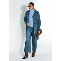 MADELEINE Gerade Jeans Culotte-Jeans mit Ornament-Print Weit geschnittene Denim mit einzigartigem Druck, hoher Bund