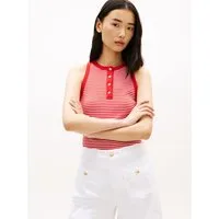 Tommy Hilfiger T-Shirt GOLD BUTTON HENLEY TOP mit kurzer Knopfleiste