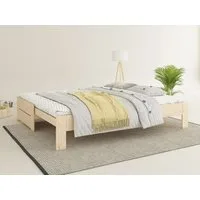 OTTO home Massivholzbett Imme, ausziehbar 90cm-180cm, ideal für Schlafbesuch, mit Lattenrost (Liegefläche 2x 90x200cm), Massive Kiefer, Schubkasten optional, Belastbarkeit 180 KG