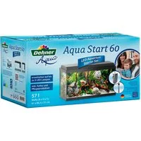 Dehner Aquarien-Set Aqua Start 60, 61 x 37 x 31 cm, mit Futter/Pflege, Einsteiger-Aquarium mit vielem Zubehör