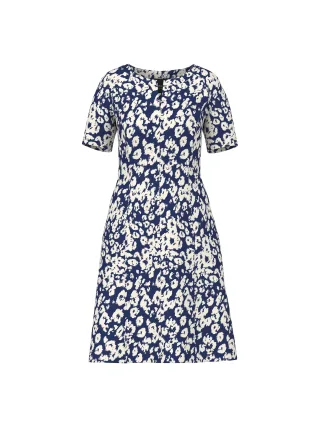 Marc Cain Collections - Kurzes Kleid mit all-over Print midnight sail - Gr. - 38
