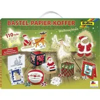 Folia Weihnachtsszene Folia Bastel-Koffer WEIHNACHTEN II, 110-teilig