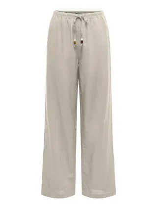 ONLY - ONLISOLA MW PULL-UP WIDE PANT PNT Oatmeal - Gr. - 32