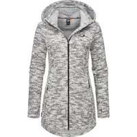 Ragwear Longstrickjacke Leysha Melange Sportliche Kapuzenjacke in melierter Strick-Optik