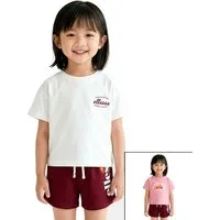 Ellesse Top & Shorts Ellesse Mädchen Set 3-teilig Shorts & 2 T-Shirts Sommer Outfit (Set, 2 T-Shirts Sports set mit Shorts) Drei Teile Mädchen Spoer Sommerset T-Shirts + Shorts