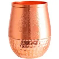 NKlaus Trinkflasche Kupfertrinkbecher 450 ml Yggdrasil Gravur gehämmert