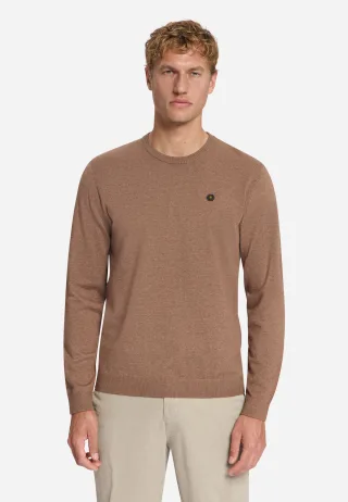 No Excess - Pullover Crewneck Melange Light Brown - Gr. - XXXL
