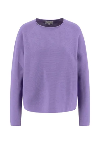 FYNCH-HATTON - PULLOVER O-NECK FINE COTTON wisteria lilac - Gr. - M