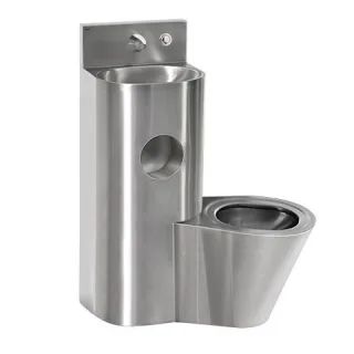 KWC Aquarotter Sanitärkombination, HEAVY DUTY, Edst., Hw.-Mont., SPK, hydr., WC rechts, 2000100955 2000100955
