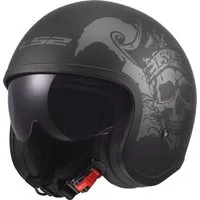 LS2 Motorradhelm OF599 Spitfire II Willy Jethelm, Atmungsaktiv, Ratschenverschluss, ECE 22.06
