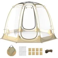 COSTWAY Wurfzelt, Personen: 6, Pop Up Zelt wetterfest, 265x265cm, bis -15℃