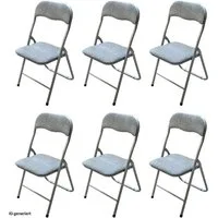 HTI-Living Klappstuhl Klappstuhl 6er Set Dima Fabric Grau (Set, 6 St), Küchenstuhl Eventbestuhlung