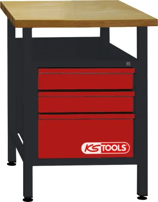 KS Tools Werkbank mit 3 Schubladen, H840xB600xT600mm - 865.0010