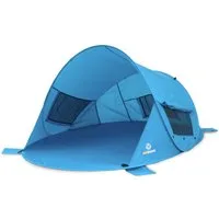 outdoorer Strandmuschel Zack Premium blau, UV 80, mit Fenstern, Pop-up