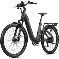 TTGO E-Bike Cityrad 28 Zoll, SUV, Fully, Vollfederung, max. 120km, 70Nm, Drehmomentsensor, 7 Gang Shimano ARDTY300D Schaltwerk, Kettenschaltung, Heckmotor, 720 Wh, (mit Bremslicht, Farb-LCD-Display, Hydraulische Scheibenbremsen), S6, Lockout-Federgab