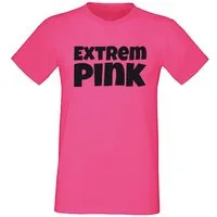 G-graphics T-Shirt Extrem pink Herren T-Shirt mit Spruch-Print aus unserer Pink-Black-Men-Edition